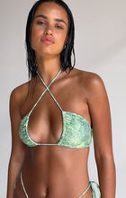 Load image into Gallery viewer, Paisley Green Bikini Top
