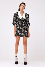 Load image into Gallery viewer, Floral Jacquard Collar Dress
